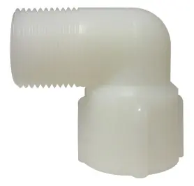 Hassle-Free Returns Midland Metal 28720W 90 deg Street Elbow, 1/4 in 1/4 in, Nylon, White