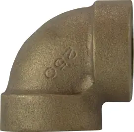 Midland Metal 43109 90 deg Elbow, 3 in FPT x 3 in FPT, Bronze Clearance