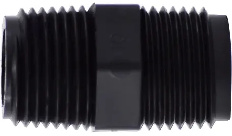 Big Sale Midland Metal 28614B Hex Nipple, 1/2 in MPT x 1/2 in MPT, Polyethylene, Black