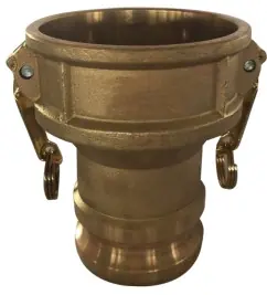 Place Order Midland Metal 449482 Type DA Cam and Groove Coupler, 6 in Female Coupler x 4 in Male Adapter, Brass
