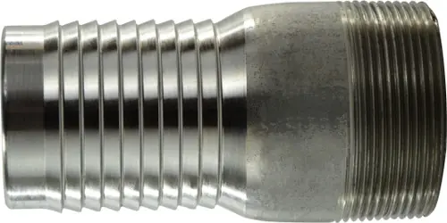 Next Day Delivery Midland Metal 973706 Combination King Nipple, 2-1/2 in Hose Barbed x 2-1/2 in MPT, Stainless Steel