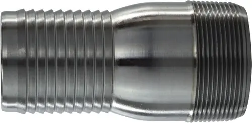 Crafted Midland Metal 973858 Combination Nipple, 4 in Hose Barbed x 4 in MIP, 7 in L, Steel