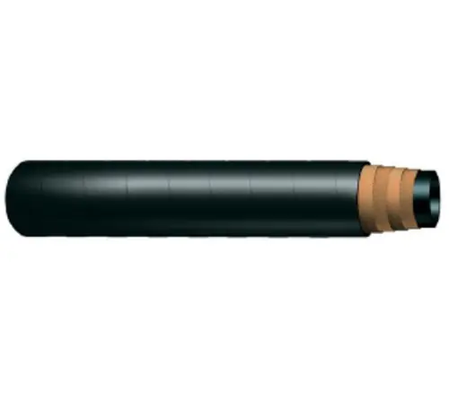 Crafted Buchanan Rubber SBB-125-100S Sandblast Hose, 1-1/4 x 2-5/32 in Nominal, 100 ft L, 150 psi, Rubber Tube, Black