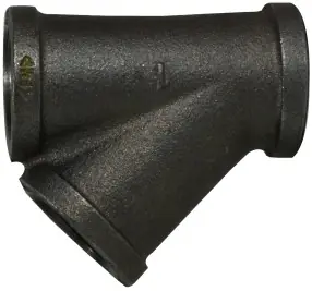 Midland Metal 65967 Lateral Wye, 1-1/2 in FPT x 1-1/2 in FPT x 1-1/2 in FPT, Iron, Black Deal