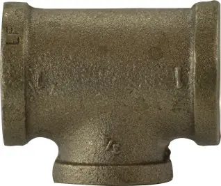 Time-Limited Midland Metal 44328LF Reducing Tee, 2 in FPT x 2 in FPT x 3/4 in FPT, Bronze