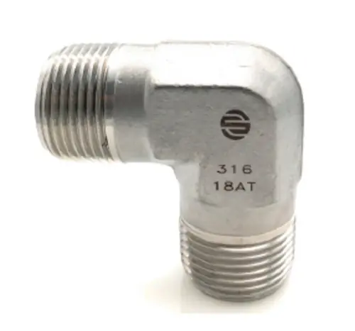 Stainless Adapters SS5500-16-16 90 deg Elbow, 1 in MNPT x 1 in MNPT, Stainless Steel Fresh Stock