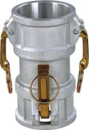 Hot Picks Buchanan Rubber DD-2020-A Cam and Groove Spool Coupler, 2 in Type D x 2 in FPT, Aluminum