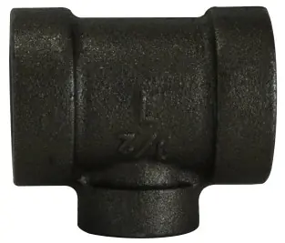 Buy Today Midland Metal 69286 Reducing Tee, 3/4 in FPT x 3/4 in FPT x 1/2 in FPT, Iron, Black, XH Schedule, 300 lb