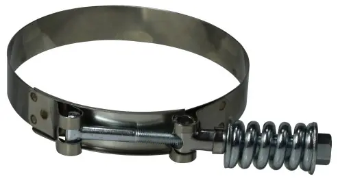 Buy Direct Midland Metal 844306 Spring Loaded T-Bolt Hose Clamp, 3.06 in Minimum Clamp Diameter, 300 Stainless Steel, 3/4 in W