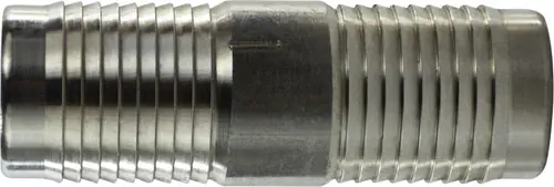 Midland Metal 73672 Hose Mender, 1-1/4 in Hose x 1-1/4 in Hose, Stainless Steel Premium
