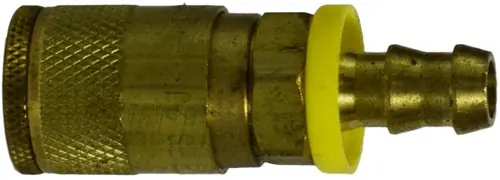 Buy Direct Midland Metal 28531 Parker Tru Coupler, 1/4 in Push-On Hose Barbed x 1/4 in, Brass