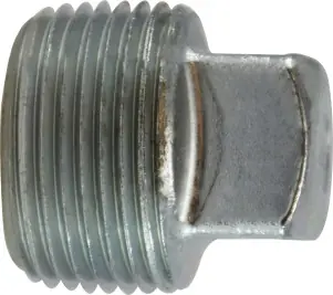 Midland Metal 66670 Square Head Plug, 1/8 in MNPT, Steel, Zinc-Plated Buy Online