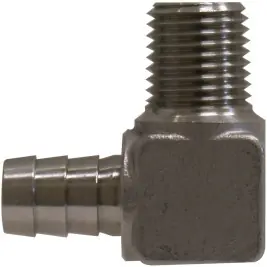Midland Metal 32038SS 90 deg Elbow, 1/4 in Hose Barbed x 1/8 in Hose Barbed, Stainless Steel Super Sale