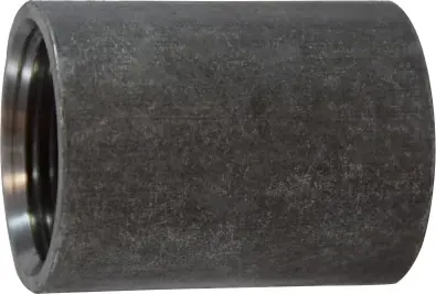 Midland Metal 65773 Merchant Coupling, 1/2 in FPT x 1/2 in FPT, Steel, Black High Quality