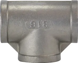 Midland Metal 62254 Pipe Tee, 3/4 in FPT x 3/4 in FPT x 3/4 in FPT, Stainless Steel, 150 lb Express Delivery