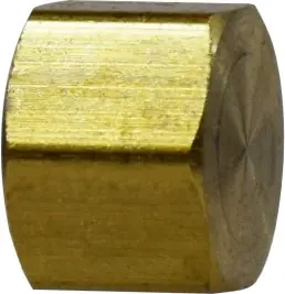 Midland Metal 18048 Hex Cap, 3/8 in Compression, Brass New Release