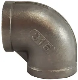 Price Drop Midland Metal 63110 90 deg Elbow, 3 in FNPT x 3 in FNPT, Stainless Steel, 150 lb