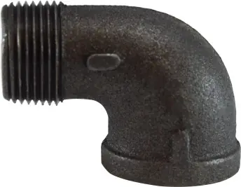 Popular Midland Metal 65164 90 deg Street Elbow, 3/4 in MPT x 3/4 in FPT, Iron, Black, 150 lb
