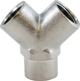 Midland Metal 28298 Wye, 1/4 in FIP x 1/4 in FIP x 1/4 in FIP, 1.4 in, Brass, Nickel-Plated Factory Price