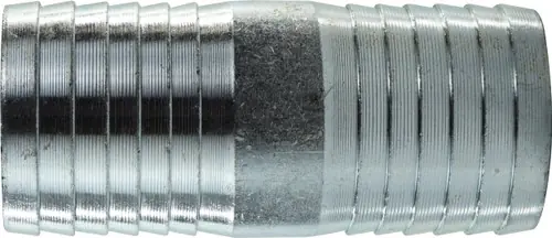 Seasonal Sale Midland Metal 973905 Coupling, 2 in Hose Barbed x 2 in Hose Barbed, Steel, Galvanized