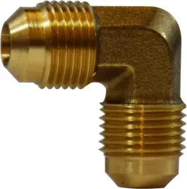 Midland Metal 10407 90 deg Elbow, 5/16 in Male Flared x 5/16 in Male Flared, Brass Reduced Price