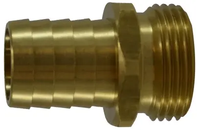 Super Sale Midland Metal 30551 Short Shank Hex Adapter, 5/8 in Garden Hose Barbed x 3/4 in MNPSM, Brass