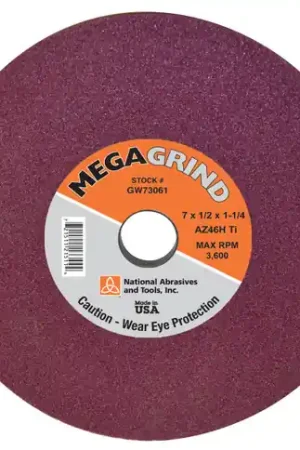 Weekend Sale Alfa Tools GW73064 7 x 1/2 x 1-1/4 x 60K Aluminum Oxide Ruby Surface Grinding Wheel