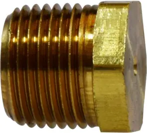 Midland Metal 28206S Solid Hex Head Plug, 1 in MNPTF, Brass Same Day Shipping