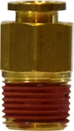 Special Offer Midland Metal 20023 Straight Connector, 1/8 in Tube OD x 1/4 in Male NPTF, Brass