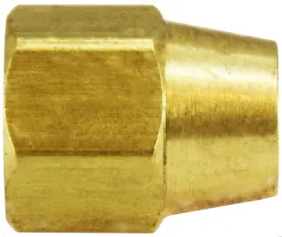 Midland Metal 24005 Long Hex Nut, 3/8 in Compression, Brass Luxury