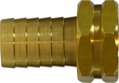 Midland Metal 30032 Straight Hex Swivel Adapter, 1/2 in Garden Hose Barbed x 3/4 in FGH, Brass Get Yours