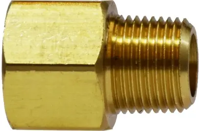 Price Cut Midland Metal 28190L Extender Adapter, 1/8 in FNPTF x 1/8 in MNPTF, 0.83 in, Brass