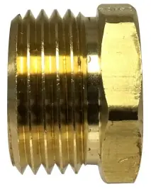 Midland Metal 30068 Straight Rigid Adapter, 3/4 in MGH x 1/2 in FNPTF, Brass Crafted