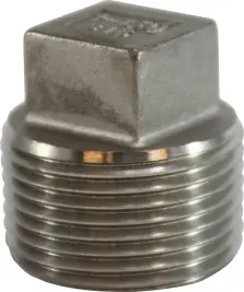 Midland Metal 63658 Cored Square Head Plug, 2 in MPT, Stainless Steel, 150 lb Grab Now