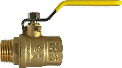 Clearance Midland Metal 948176 Ball Valve, 1-1/2 in Nominal, MPT x FPT, 600 psi WOG Pressure, -20 to 300 deg F