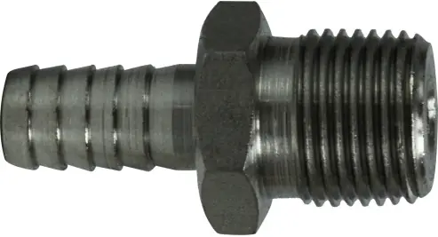 Last Chance Midland Metal 34587 Adapter, 1/4 in Hose Barbed x 1/8 in MIP, Stainless Steel