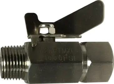 Midland Metal 46903SS Miniature Ball Valve, 1/4 in Nominal, MIP x FIP, 1000 psi WOG Pressure Authentic