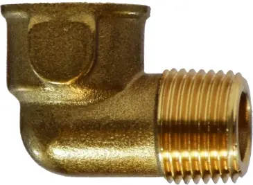 Midland Metal 28168 90 deg Street Elbow, 1/2 in MNPT x 1/2 in FNPT, Brass Shop Now