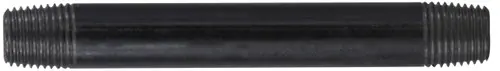 Midland Metal 57033 Welded Pipe Nipple, 1/4 in MPT x 1/4 in MPT, 9 in L, Steel, Black, SCH 40 Schedule New Release