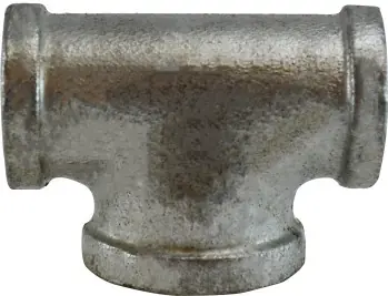 Mega Sale Midland Metal 64299 Bullhead Tee, 1 in FPT x 1 in FPT x 1-1/4 in FPT, Iron, Galvanized, 150 lb
