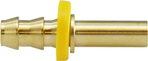 While Supplies Last Midland Metal 30298 Rigid Tube Adapter, 5/8 in Push-On Hose Barbed x 5/8 in Tube OD, Brass