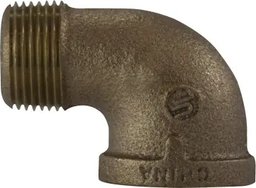 Get Yours Midland Metal 44167 90 deg Street Elbow, 1-1/2 in MPT x 1-1/2 in FPT, Bronze