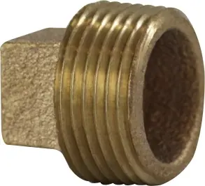 Midland Metal 44656 Cored Square Head Plug, 1-1/4 in MPT, Bronze Direct From Factory