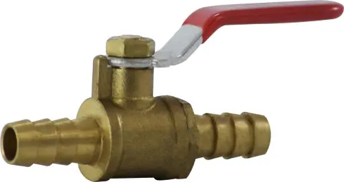 Secure Checkout Midland Metal 944134LF Mini Ball Valve, 3/8 in Nominal, Hose Barbed x Hose Barbed, 200 psi WOG Pressure