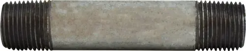 Instant Buy Midland Metal 56046 Welded Pipe Nipple, 3/8 in MPT x 3/8 in MPT, 4 in L, Steel, Galvanized, SCH 40 Schedule