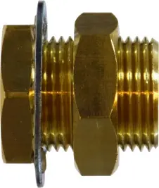 Final Sale Midland Metal 28316 Bulkhead Anchor Coupling, 1 in FNPT x 1 in FNPT, 1.68 in, Brass