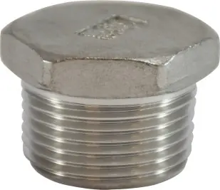 Midland Metal 63634 Hex Head Plug, 3/4 in MPT, Stainless Steel, 150 lb Discount