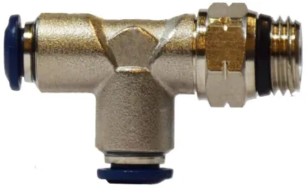 Luxury Midland Metal 20166N Swivel Run Tee, 1/2 in Tube OD x 3/8 in MIP x 1/2 in Tube OD, Brass, Nickel-Plated