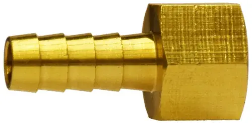 Discount Midland Metal 32442 Rigid Adapter, 3/8 in Hose Barbed x 3/4 in FIP, Brass