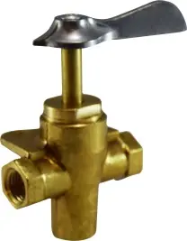 Fast Shipping Midland Metal 46241 Less Click 3 Way Ball Valve, 3 and 4 Way Valves, 1/4F Bot Out 3 Way Valve L/Check, Brass Fittings